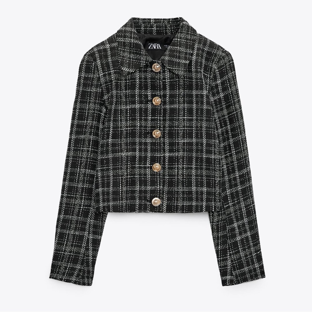 Zara Tweed Cropped Jacket